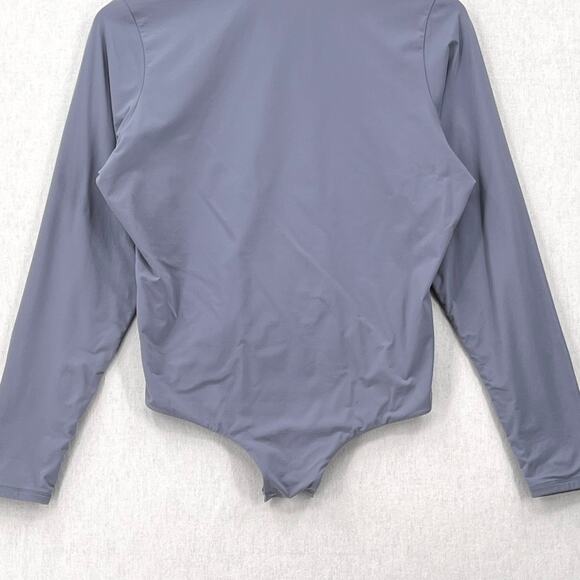SKIMS Fits Everybody Long SleeveLow Back Bodysuit Womens 2X Gray Blue Stretch - Picture 7 of 16
